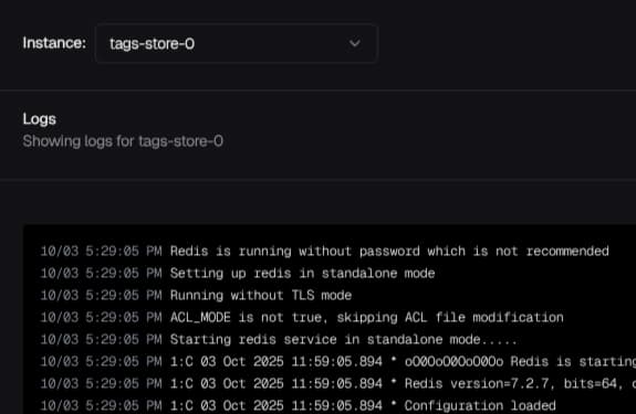 Real-time logs